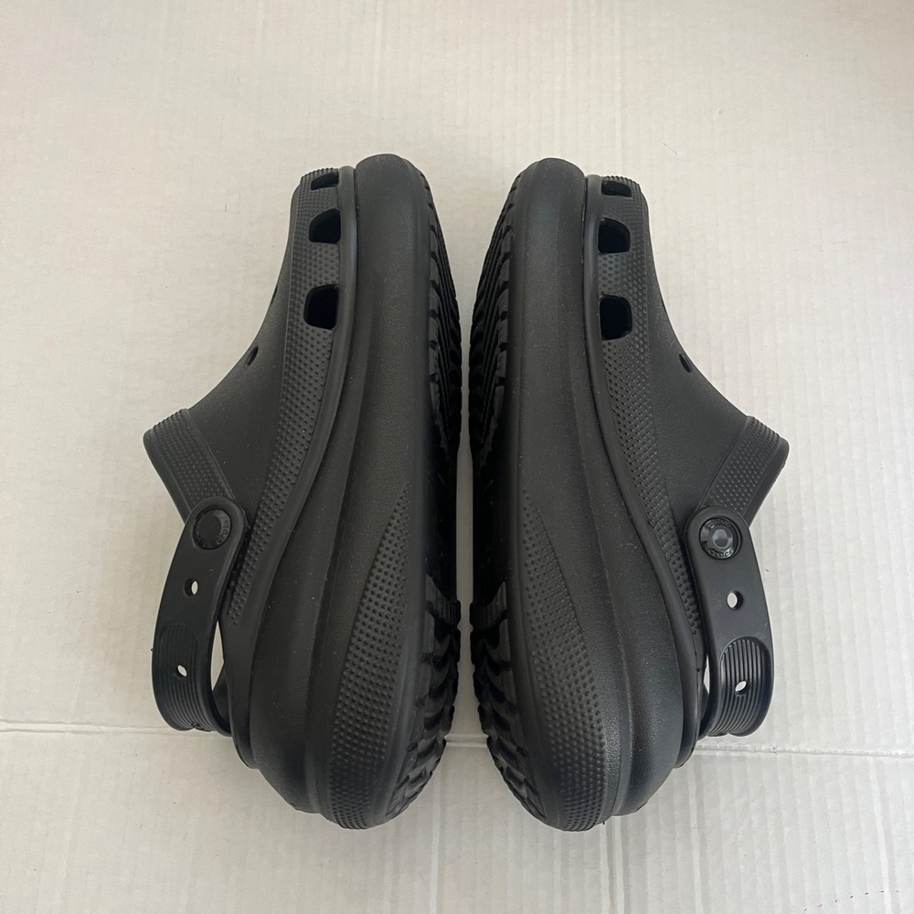 Crocs Iconic Comfort Cush Platform Clogs 7M 9W Black Healthcare Work Chunky Y2K - Picture 3 of 7